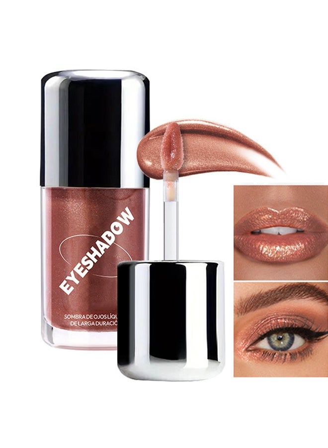 YOUNG VISION Eyeshadow - Lip Gloss & Liquid Eyeshadow 2-in-1, Liquid Eyeshadow Shimmer Holographic Metallic Finish Sparkling Eye Shadow Sticks Waterproof Quick-Drying Non-sticky One-Swipe Coverage For Bold Eyes Makeup #2 Cocoa - Image 1